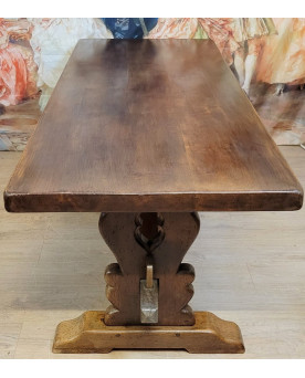 Le village de 58 brocanteurs -Grande table de ferme ou monastére en chene massif