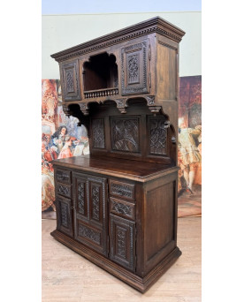 Le village de 58 brocanteurs - Buffet époque Empire en noyer