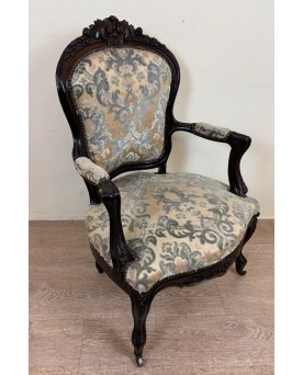 Le village de 58 brocanteurs - Fauteuil Cabriolet De Style Lxv En Palissandre