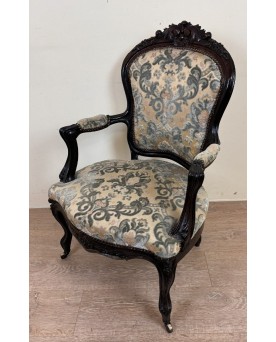 Le village de 58 brocanteurs - Fauteuil Cabriolet De Style Lxv En Palissandre