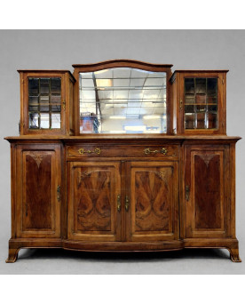 Le village de 58 brocanteurs - Important buffet époque Art Nouveau en noyer