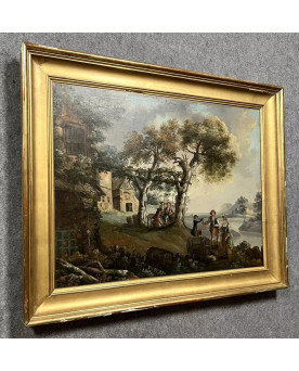 Le village de 58 brocanteurs - Buffet époque Empire en noyer