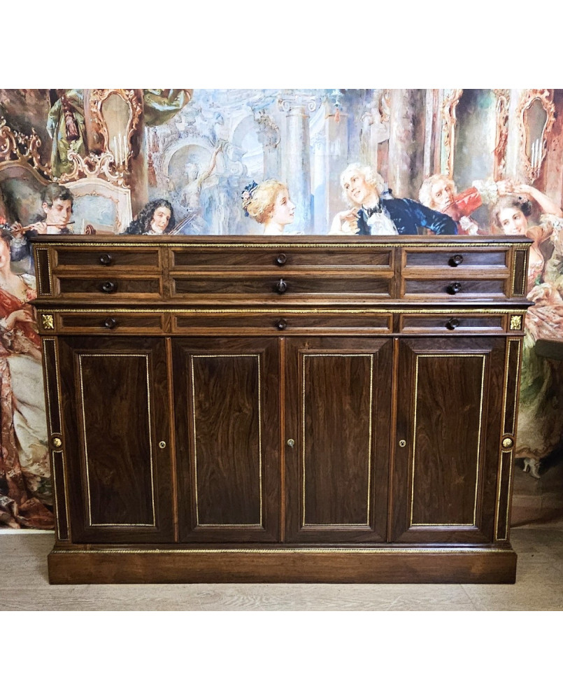 Le village de 58 brocanteurs - Buffet époque Empire en noyer