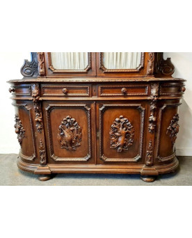 Le village de 58 brocanteurs - Buffet époque Empire en noyer