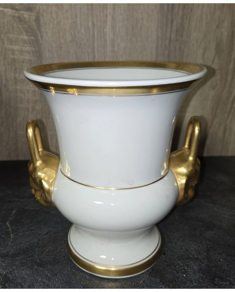 Le village de 58 brocanteurs - Cache-pot ou vase décoratif en porcelaine blanche, style Empire