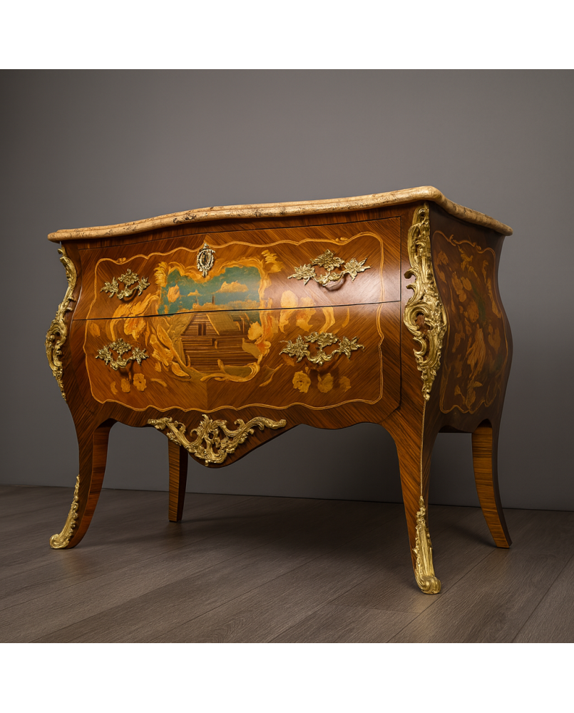 Le village de 58 brocanteurs - Buffet époque Empire en noyer