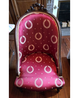 Le village de 58 brocanteurs - Fauteuil Empire en acajou – Époque début XIXᵉ siècle