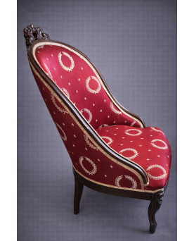 Le village de 58 brocanteurs - Fauteuil Empire en acajou – Époque début XIXᵉ siècle