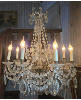 Le village de 58 brocanteurs - Important lustre en cristal de Baccarat – Époque XIXᵉ siècle