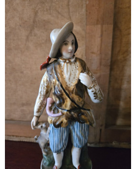 Le village de 58 brocanteurs - Paire de sujets en porcelaine de Paris – Couple de personnages élégants