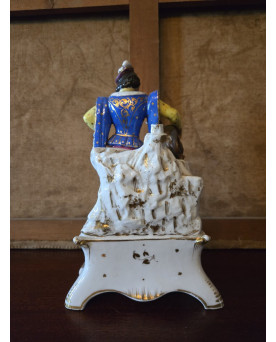 Le village de 58 brocanteurs - Paire de sujets en porcelaine de Paris – Couple de personnages élégants