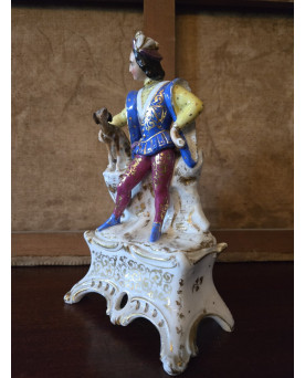 Le village de 58 brocanteurs - Paire de sujets en porcelaine de Paris – Couple de personnages élégants