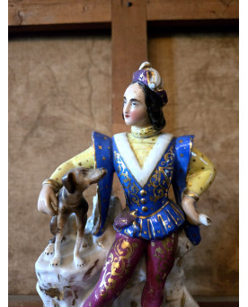 Le village de 58 brocanteurs - Paire de sujets en porcelaine de Paris – Couple de personnages élégants