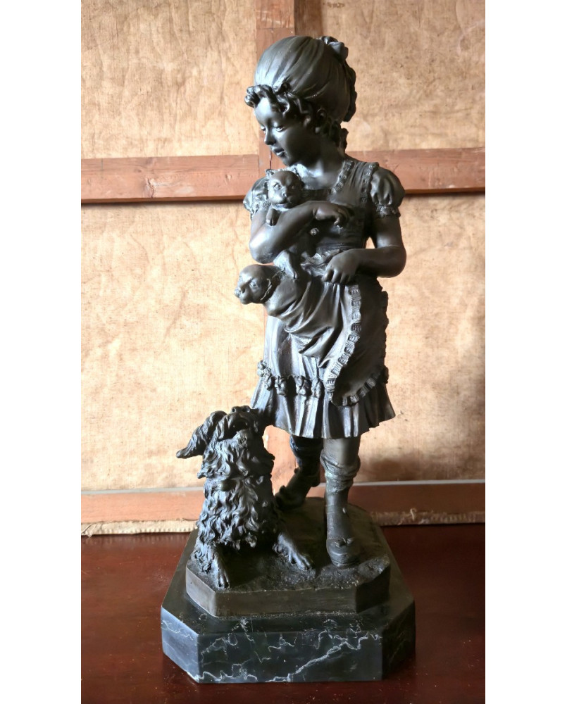 Le village de 58 brocanteurs - Buffet époque Empire en noyer