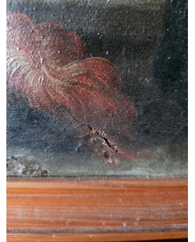 Le village de 58 brocanteurs - Huile sur toile représentant Saint Claude Époque XVIIe siècle