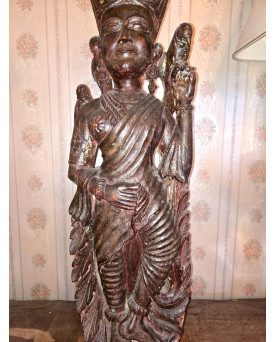 Le village de 58 brocanteurs - Sculpture en bronze – Figure religieuse orientalisante Époque : XIXe siècle Bois sculpté Hauteur