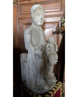 Le village de 58 brocanteurs - Buffet époque Empire en noyer