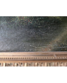 Le village de 58 brocanteurs - Paysage forestier – École de Barbizon, XIXᵉ siècle - huile sur toile