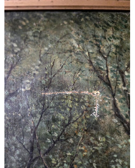 Le village de 58 brocanteurs - Paysage forestier – École de Barbizon, XIXᵉ siècle - huile sur toile