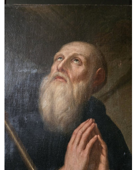 Le village de 58 brocanteurs - Tableau ancien – École du XVIIᵉ siècle Huile sur toile religieuse