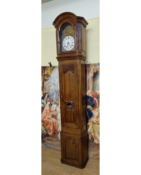 Le village de 58 brocanteurs - Grande horloge comtoise ancienne – XIXe siècle – Meuble en bois massif