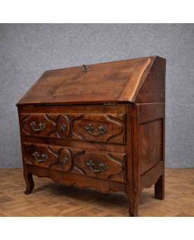 Le village de 58 brocanteurs - Commode Scriban ancien en bois massif – Style Louis XV