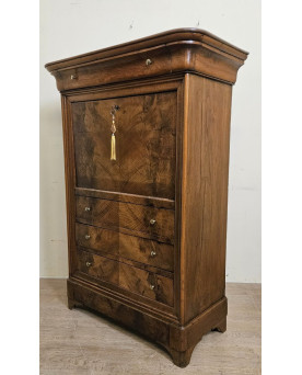 Le village de 58 brocanteurs - Secrétaire époque Louis Philippe – a doucine - en noyer - XIXeme