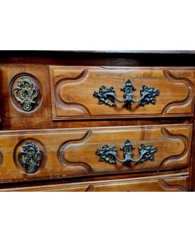 Le village de 58 brocanteurs - Commode ancienne en merisier – Style Louis XV / fin XIXe siècle
