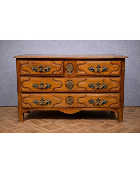 Le village de 58 brocanteurs - Commode ancienne en merisier – Style Louis XV / fin XIXe siècle