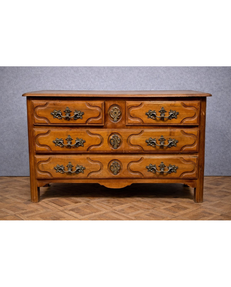 Le village de 58 brocanteurs - Commode ancienne en merisier – Style Louis XV / fin XIXe siècle