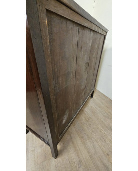 Le village de 58 brocanteurs - Asie XIXeme : cabinet ancien sculpté en acajou (Art Chinois ou Indochinois)