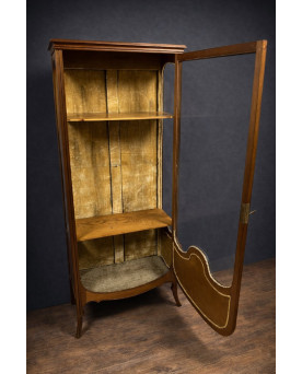 Le village de 58 brocanteurs - Vitrine en marqueterie – époque Art Nouveau / Bois précieux - Majorelle - Gallé