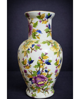 Le village de 58 brocanteurs - Important vase en porcelaine décor floral – Style asiatique - XXeme