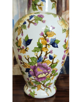 Le village de 58 brocanteurs - Important vase en porcelaine décor floral – Style asiatique - XXeme