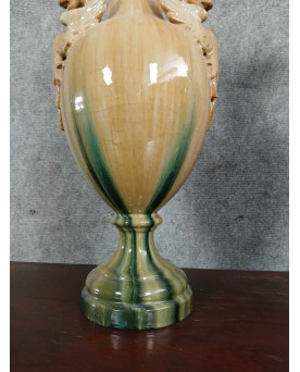 Le village de 58 brocanteurs - Paire de grands vases décoratifs en céramique – Style Art Nouveau