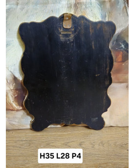 Le village de 58 brocanteurs - Miroir ancien en porcelaine peinte, décor angelots – Style rococo
