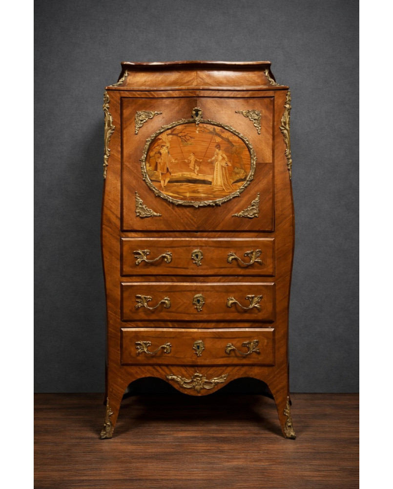 Le village de 58 brocanteurs - Importante étagère ou Bibus en bois laqué