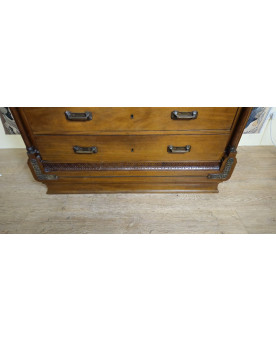 Le village de 58 brocanteurs - Commode à miroir style Empire / acajou & marbre – Début XXe siècle