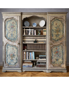 Le village de 58 brocanteurs - Importante étagère ou Bibus en bois laqué
