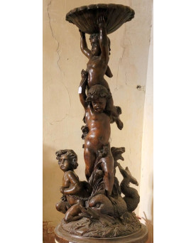 Le village de 58 brocanteurs - Importante étagère ou Bibus en bois laqué