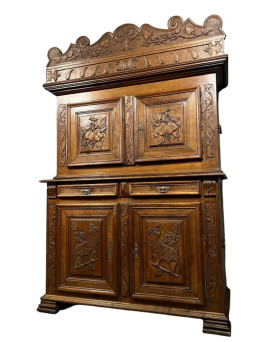 Le village de 58 brocanteurs - Importante étagère ou Bibus en bois laqué