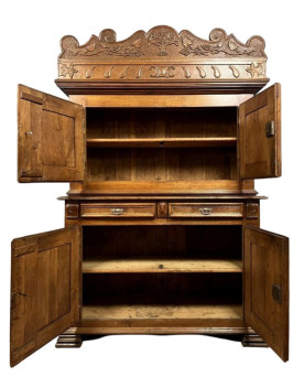 Le village de 58 brocanteurs - Importante étagère ou Bibus en bois laqué