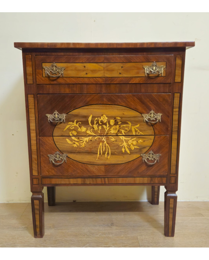 Le village de 58 brocanteurs - Commode de Dame marquetée – Style Louis XVI - XXeme