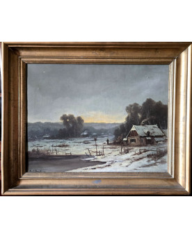 Le village de 58 brocanteurs - Importante étagère ou Bibus en bois laqué