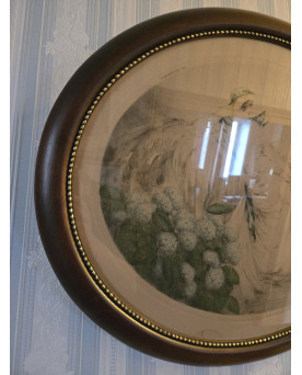 Le village de 58 brocanteurs - Louis Icart : Estampe / Gravure Art Nouveau – Femme aux hortensias