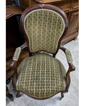 Le village de 58 brocanteurs - Paire de fauteuils cabriolet anciens – Style Louis-Philippe – XIXe siècle