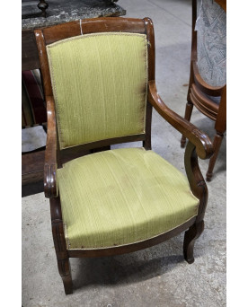 Le village de 58 brocanteurs - Fauteuil Empire en acajou – XIXe siècle