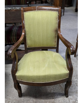 Le village de 58 brocanteurs - Fauteuil Empire en acajou – XIXe siècle