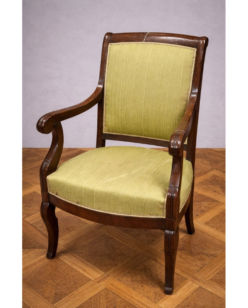 Le village de 58 brocanteurs - Fauteuil Empire en acajou – XIXe siècle