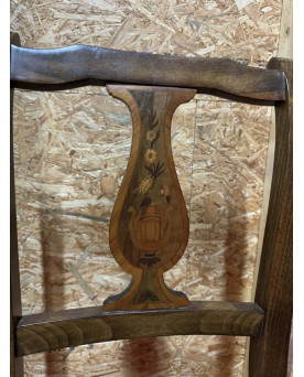 Le village de 58 brocanteurs - Suite de 6 chaises marquetées – Style Biedermeier / Restauration